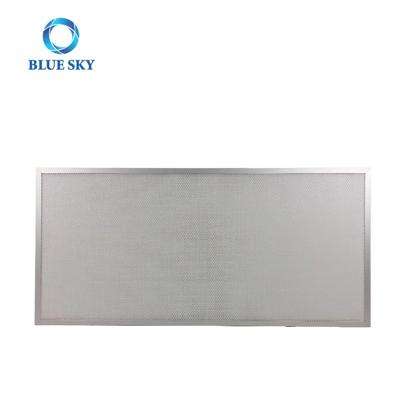Filtro Blue Sky, tamaño personalizado, filtros de flujo de gran volumen, aire acondicionado H14, marco de aluminio, filtro de aire HVAC en sala limpia
