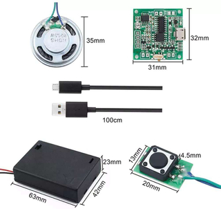 Multi Play Light Activated Recordable Sound Chip Records And Plays Multiple Songs And Messages for Box