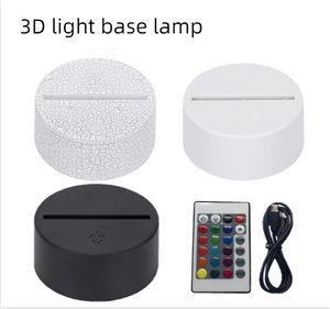 Wholesale Acrylic Cartoon Anime 3d Led Lamp Holder Base Table Night Light Base Led 7 Colors 3d Illusion Lamp Base With Usb Cable