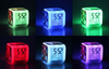 LED Digital Alarm Clock Mini Desk Cube Clock with Colorful Lights And Multiple Modes Multifunctional Luminous Desk Clock Office