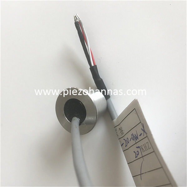 Transductor piezoeléctrico ultrasónico de 200Khz para medición de flujo de gas