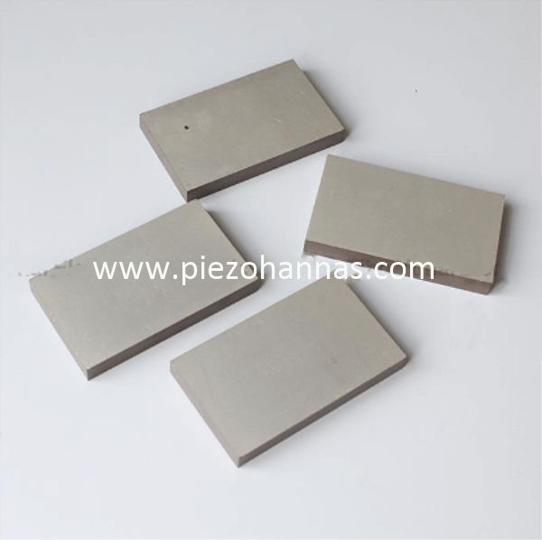 Placa de cerâmica piezoelétrica com eletrodo de prata para transdutores NDT