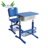 Adjustable Height High Quality Plastic Classroom Furniture Single Student Wooden Desk Chair