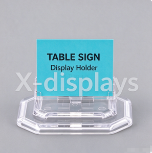 Clear Plastic Countertop Hinged Sign Holder SHA2806