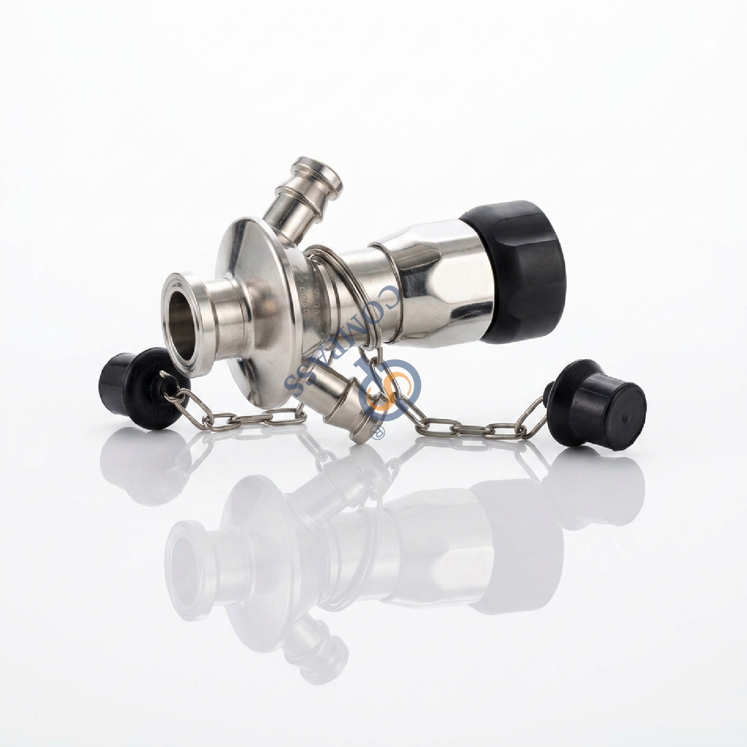SS316L DN10 TC25.2MM Микробиологический зажимной клапан для отбора проб с силиконовой прокладкой