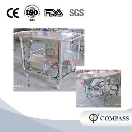 TRL-B Лидер продаж, санитарный 4 кВт SS304, высокоэффективная система смешивания с высоким усилием сдвига, эмульгатор для порошка и жидкости, гомогенизатор-смеситель для крема