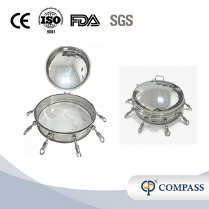SS316L DN600 Санитарная крышка люка из нержавеющей стали Гигиеническое зеркало Полировка Наружные круглые люки резервуара под давлением с уплотнением из EPDM