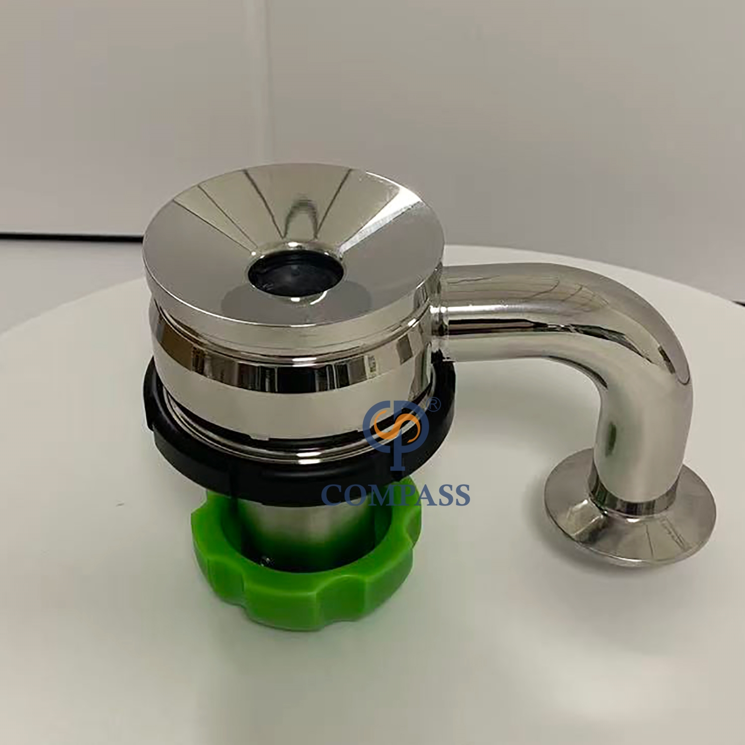 1-дюймовый ручной зажим TC50.5MM SS316L Нижние клапаны промывки бака с маховиком