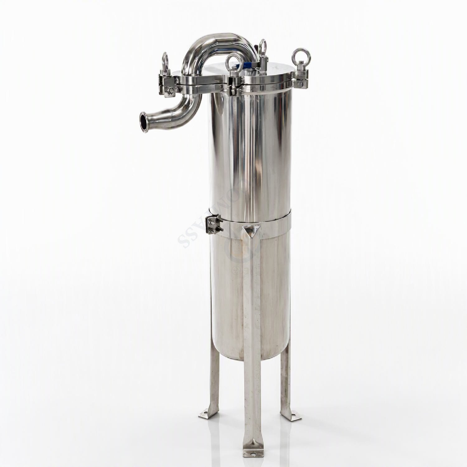 200um 4000L TC50.5MM SS304 Зеркально отполированные верхние рукавные фильтры входа для остатков хмеля