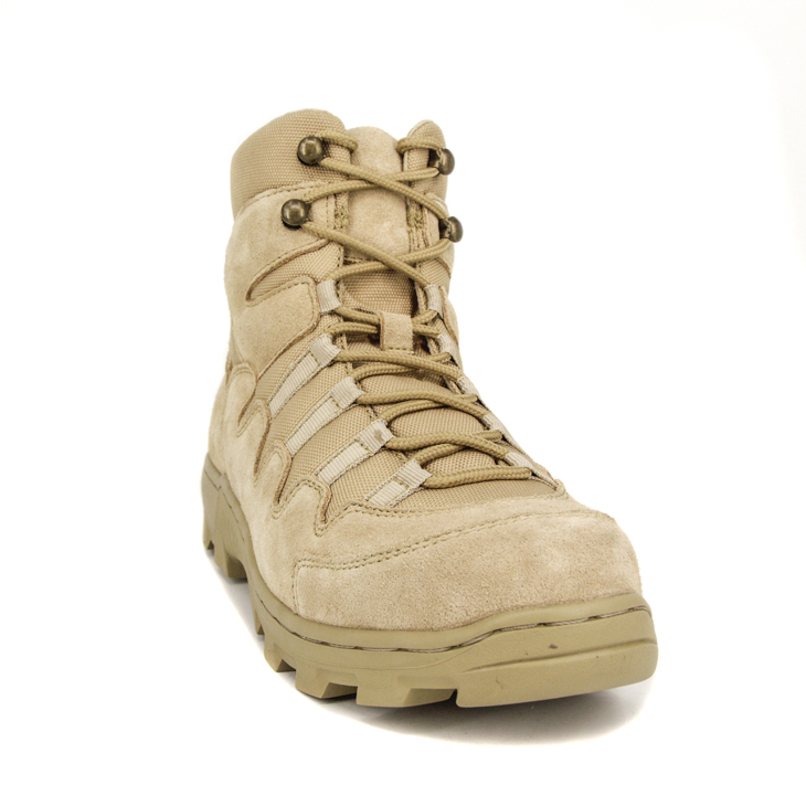 أحذية صحراوية من الجلد الكاكي 7106