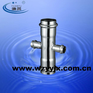 Stainless Steel Compression Fittings Reducing Cross