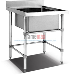 HSS-66 Stainless Steel European Style Single Sink Work Table For Catering