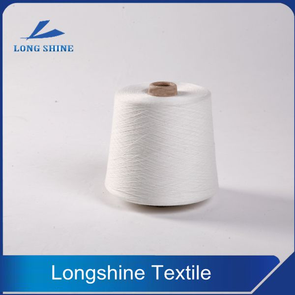 Raw White T/C Polyester Cotton Blended Core Spun Denim Yarn Producer