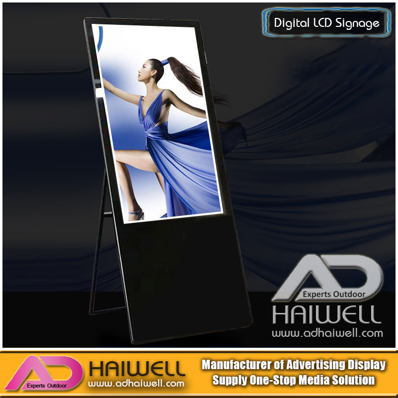 43-Zoll-LCD-Bildschirm für tragbare Ultra-Digital-Signage-Anzeigen