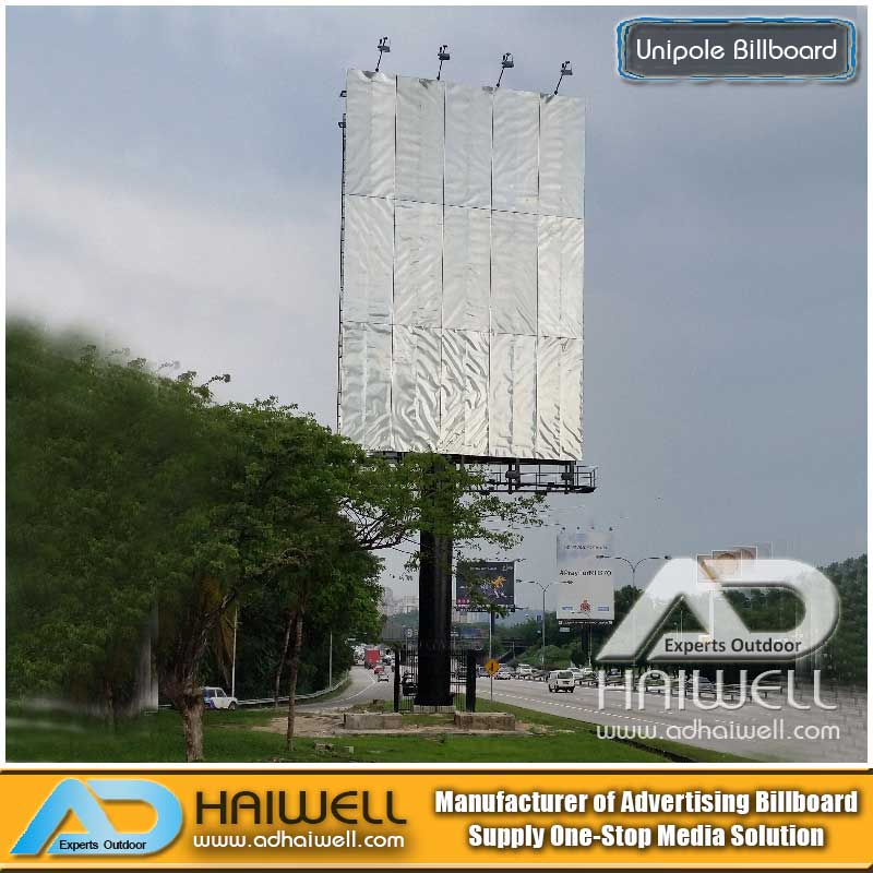 Außen Unipole Hoarding Advertising Billboard Struktur