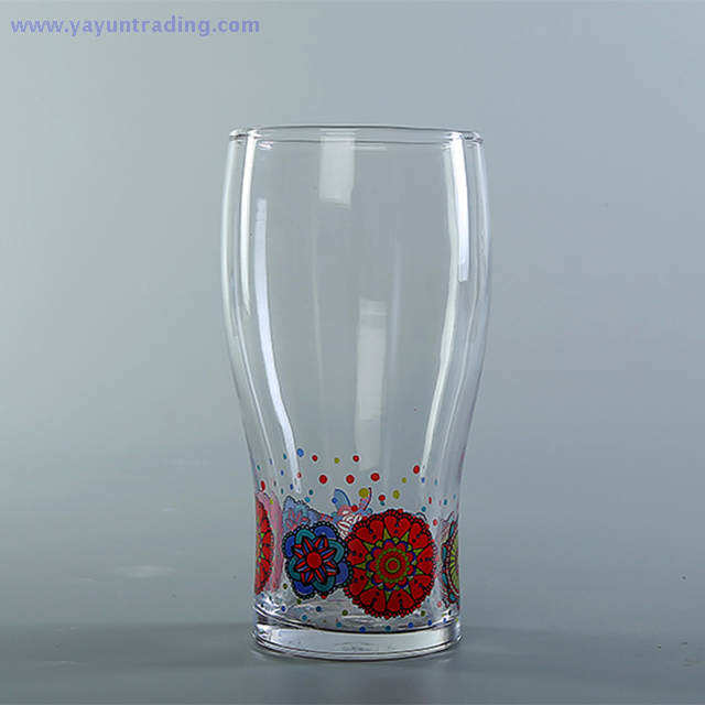 17oz clear beer glass cup souvenirs Promotion Decal Logo beer Glass