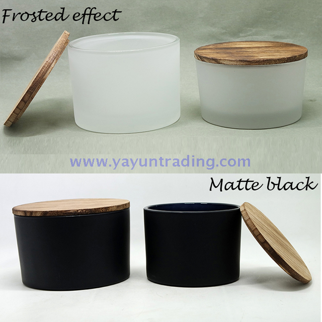  black matte candle glass containers votive candle jars with slate lids