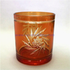 wind swirl promotional desk glass candle holder