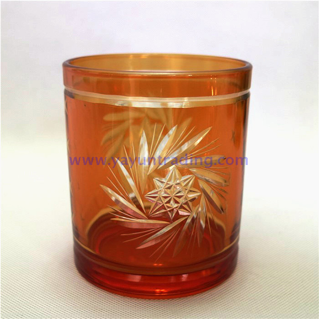 wind swirl promotional desk glass candle holder