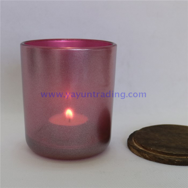  2019 trendy metallic matte green glass candle tumbler