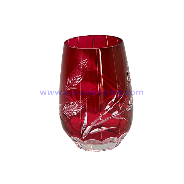 best selling cheap high quality hand cut glass tumbler for five star hotel and wine shop