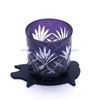 piggy slate coaster with elegant cut horn glass tumbler