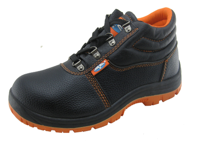 Artificial leather PVC injection construction safety shoes for men