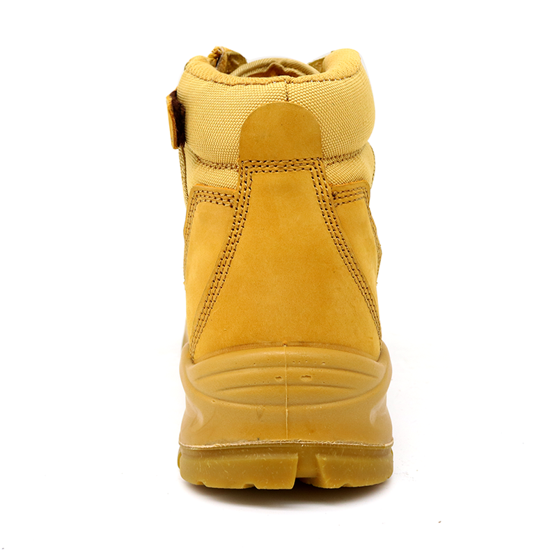 Nubuck Leather Safety Boots with Zipper
