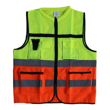 120g Polyester Cycling Hi-vis Reflective Safety Vest with Multiple Pockets
