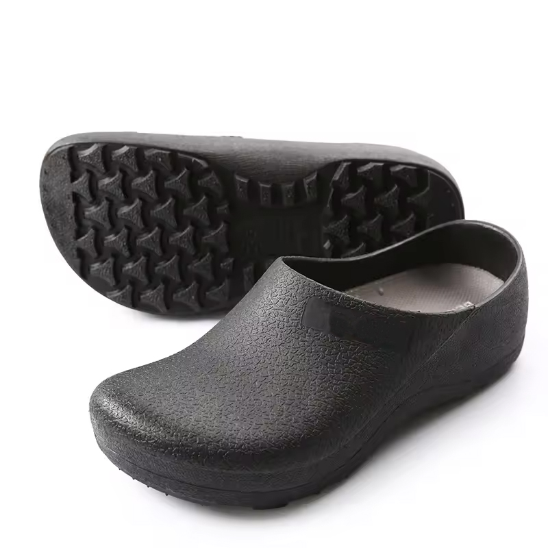 Black Waterproof PVC Kitchen Chef Shoes Non-slip