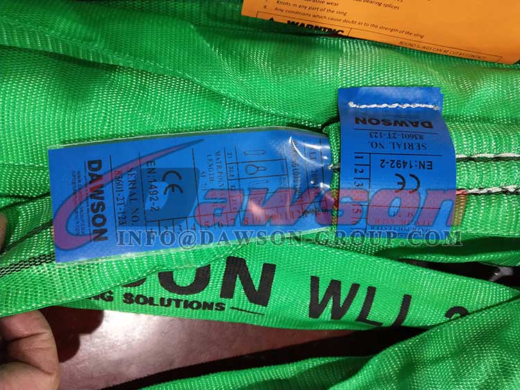 Eslingas redondas de poli&eacute;ster 2T, eslinga de elevaci&oacute;n sint&eacute;tica - Dawson Group Ltd. - Fabricante, proveedor, f&aacute;brica de China