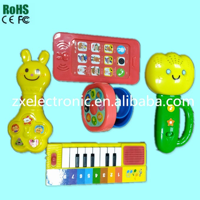 Colorful led light sound toy with smile face for kids gift&education