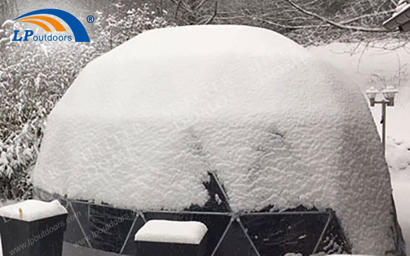 户外球形篷房如何应对积雪问题