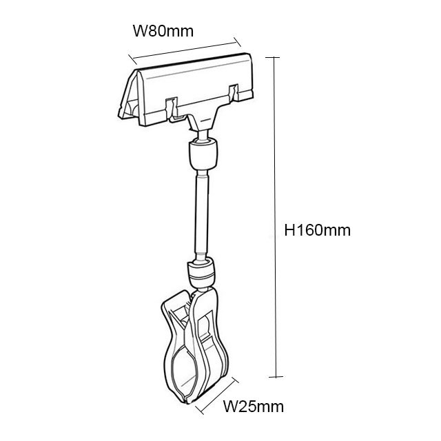 Clear Price Signs Clip for Retail PS06-L
