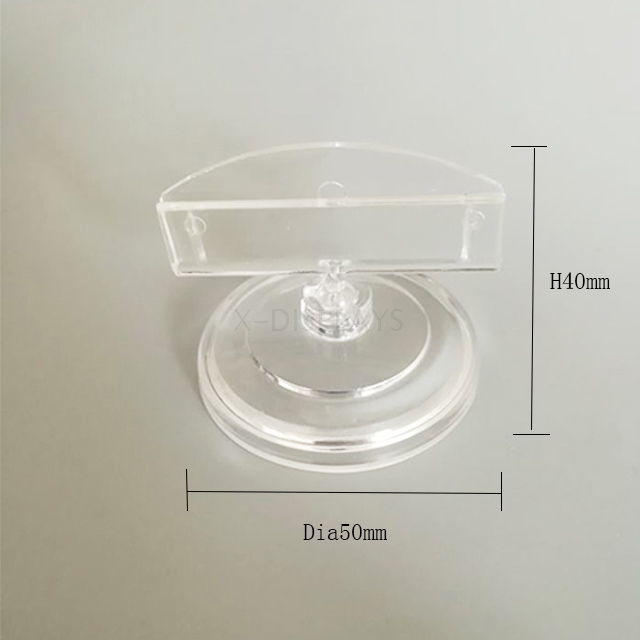 Clear Clip Table Sign Holder with Round Base PS09