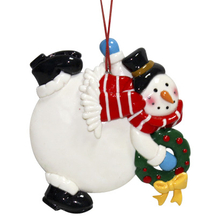 Christmas, Clay Dough Snowman Ornament (BKC0117)