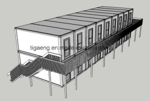 Paquete plano prefabricado 20 pies 40 pies de casa del envase