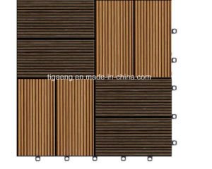 Azulejo de madera al aire libre del Decking del PE/suelo ULTRAVIOLETA anti de Outerior DIY WPC