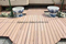 Madera hermosa y azulejo compuesto pl&aacute;stico de madera al aire libre de la cubierta de la piscina