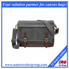 Waxed Canvas Leather Leisure Messenger Bag for Men