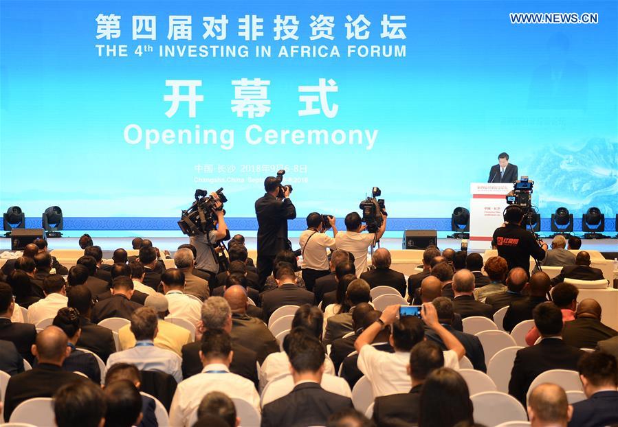 Das vierte Investing In Africa Forum in Changsha Hunan wird eröffnet