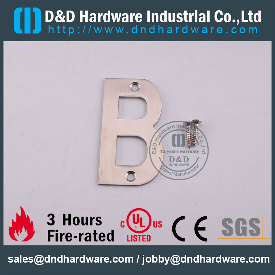 D & D Hardware- Atacado Grau SS304 Letter Sign Plate DDSP013