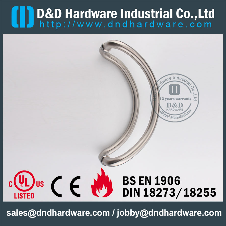 D & D Hardware-Europe Grado 304 Tirador de puerta de vidrio DDPH006