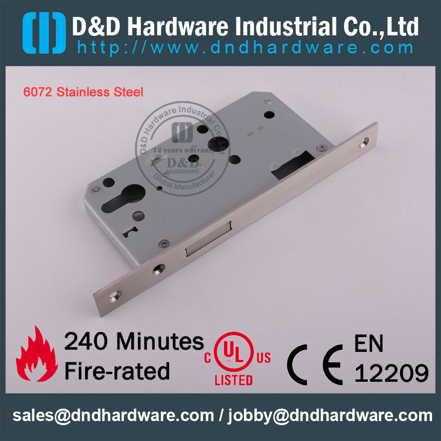 D & D Hardware-Modern Interior SS304 Fogo Classificado Deadbolt Lock DDML013