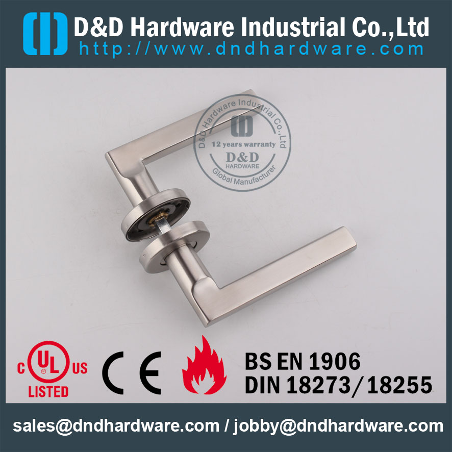D & D Hardware- Fire Rated SS304 alça sólida DDSH023