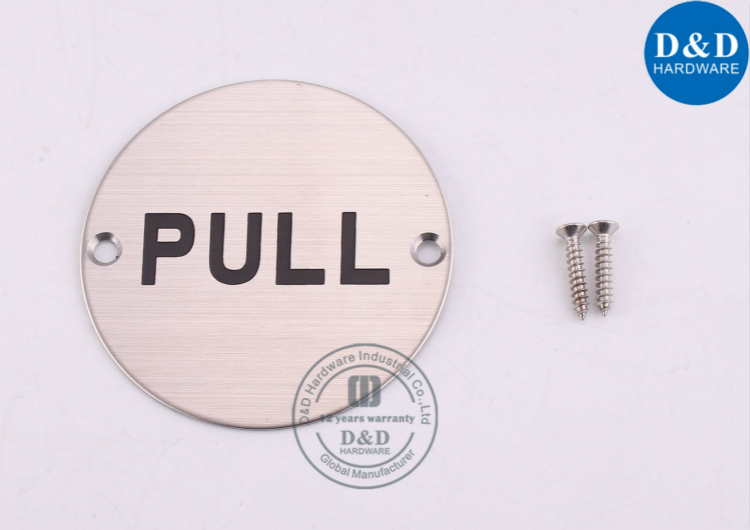 Placa Circular de Empurrar Puxe-D & D Hardware