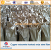 Copper microwire hooked ends steel fiber