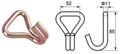 WH5004 2' ダブル J フック BS:4000KG/8800LBS - Dawson Group Ltd. - 中国メーカー、サプライヤー、工場