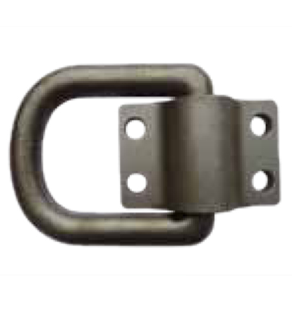 MBS 47000lbs/21000kgs 1 Inch Forged Bent D Ring With Weld-On Clip, 1 ...