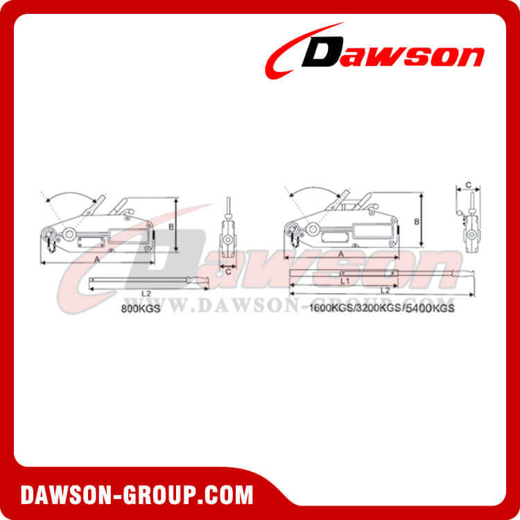WIRE ROPE PULLING HOIST (ALUMINIUM BODY) dawson-group WIRE ROPE PULLING HOIST (ALUMINIUM BODY) dawson-group